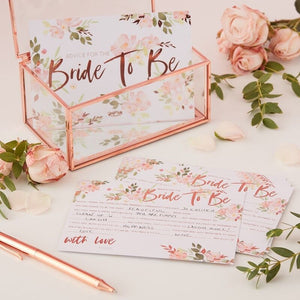 Bridal Shower Bachelorette Advice Card game Canada