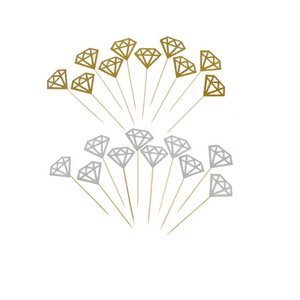 gold and silver ring bachelorette cake toppers