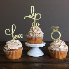 cupcake topper for engagement bachelorette and bridal party