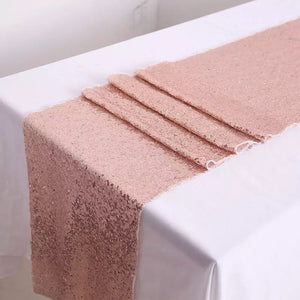 sparkly bachelorette rose gold table runner tablecloth 