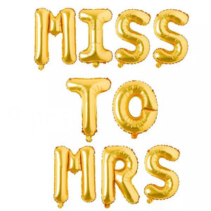 Miss To Mrs balloon banner - rose gold