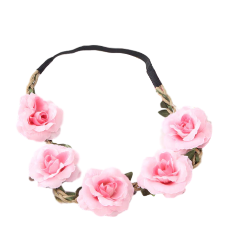 boho pink flower headband bachelorette canada