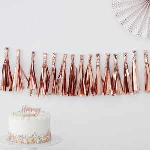 Rose gold bachelorette party banner tassels canada