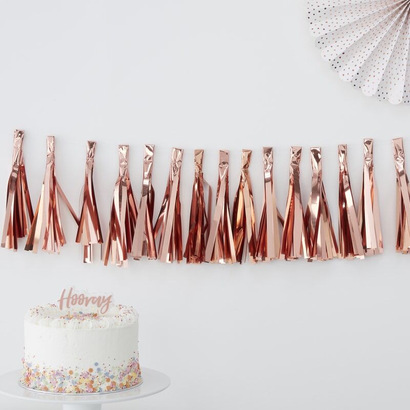 Rose gold bachelorette party banner tassels canada