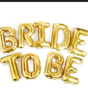 Bride to Be balloon banner - rose gold