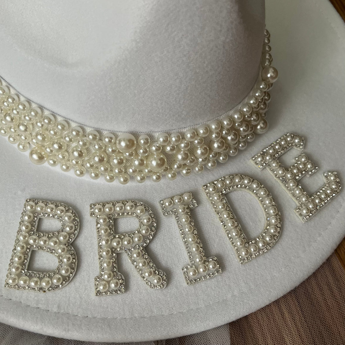 Bride cowboy hat