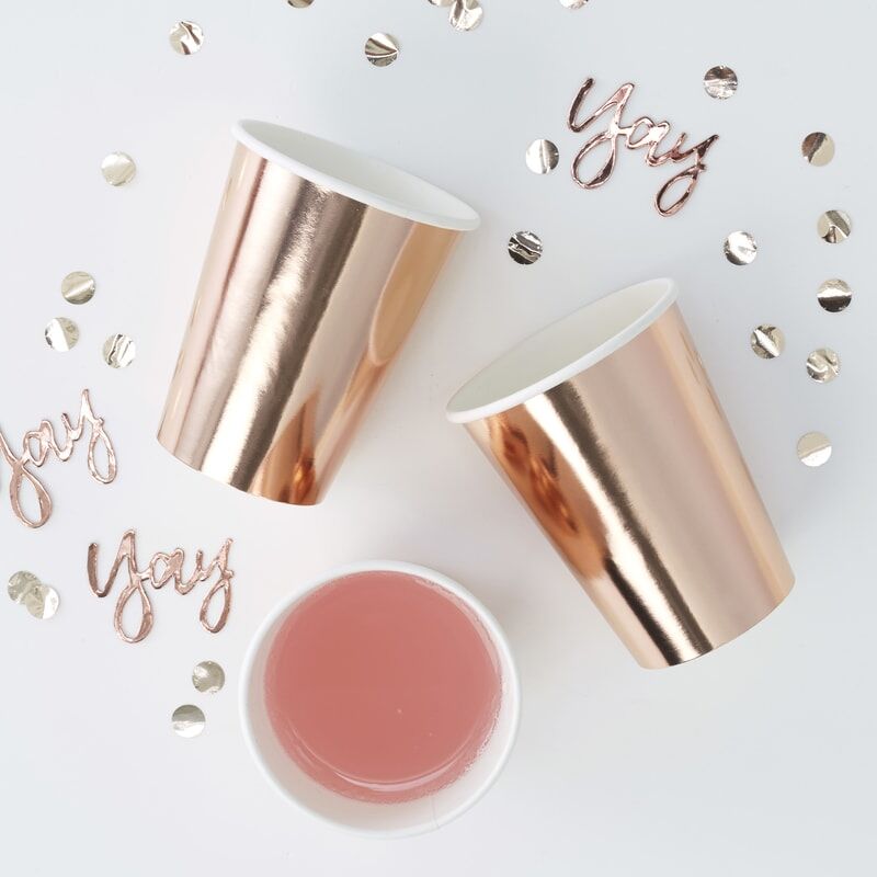 Rose gold bachelorette party cups Canada