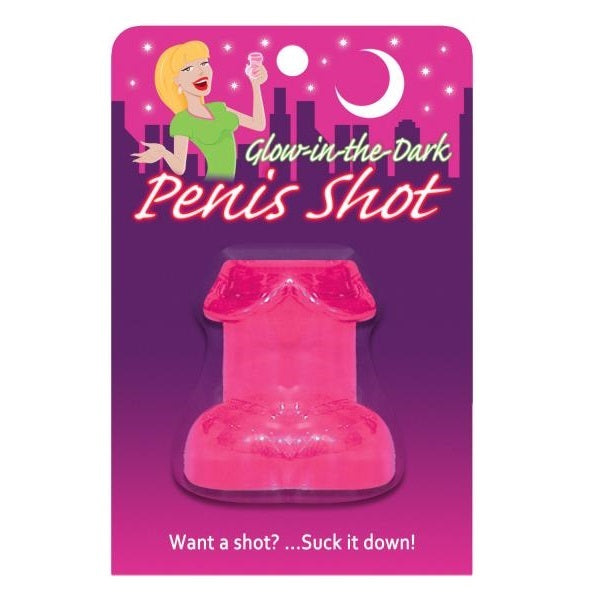 Penis shot glass - glow in the dark