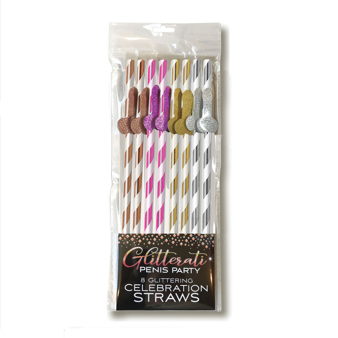 Glitterati party straws - 8 pack