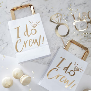 I Do Crew - gold handled party bags
