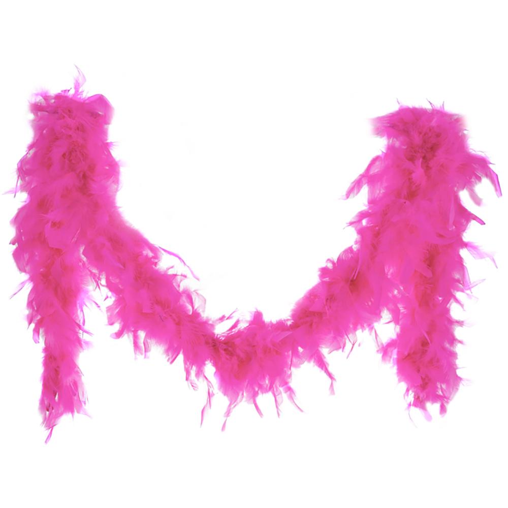 Black & Hot Pink Feather Boa 72