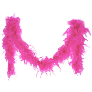 Feather Boa - White, Pink