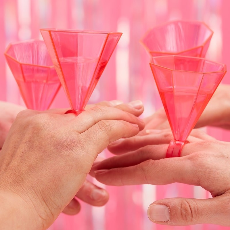 Ginger Ray pink shot glass rings canada