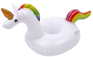 Floating unicorn cup holder bachelorette pool party fun