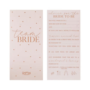 bridal shower advice cards canada