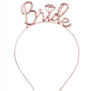 rose gold bachelorette bride headband