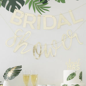 Bridal Shower banner - gold
