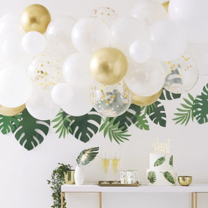 Gold chrome bachelorette party decoration balloon garland