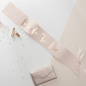 Rose Gold Ginger Ray bride to be sash saskatchewan