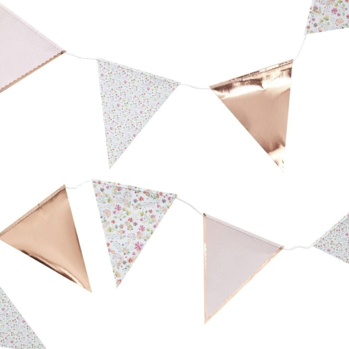 Rose Gold floral bunting