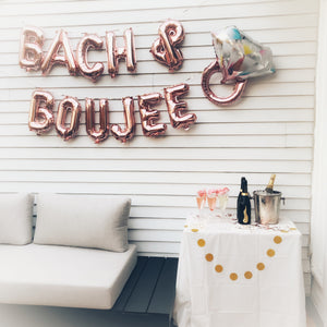 Bach & Boujee balloon banner - rose gold