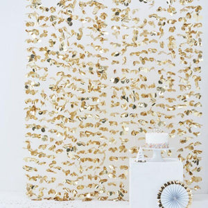 Flower Foil Curtain Backdrop - Rose gold, Gold