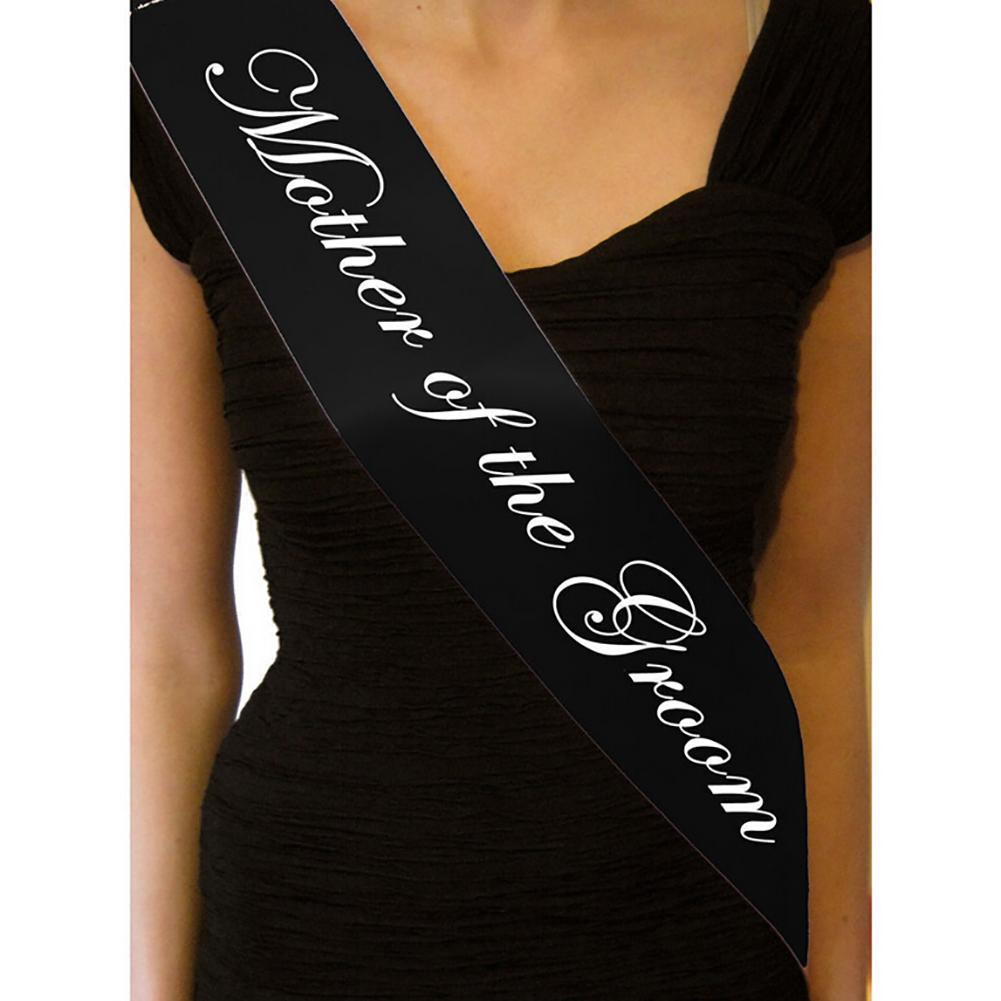 black satin sash for dress Bridesmaid Sash, in Black Chiffon, Size: Long