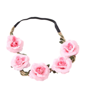 boho pink flower headband bachelorette canada