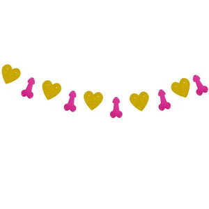 bachelorette gold heart pink penis banner canada