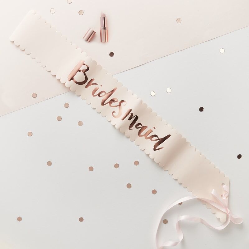 Bride and 2025 bridesmaids sashes