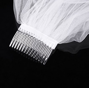 bachelorette veil with hair clip